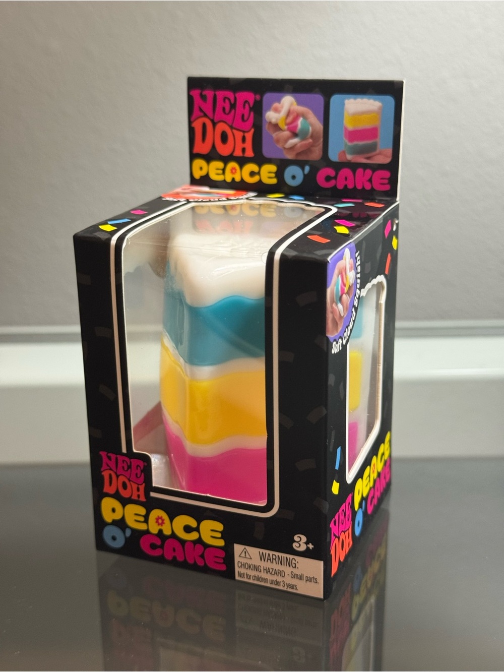 NeeDoh Peace o’ Cake Squishy Squeeze Rare Toy Rainbow New SHIPS TODAY